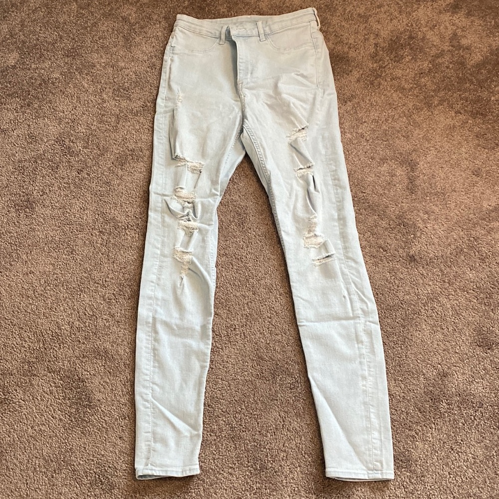 Light wash high rise H&M jeans
